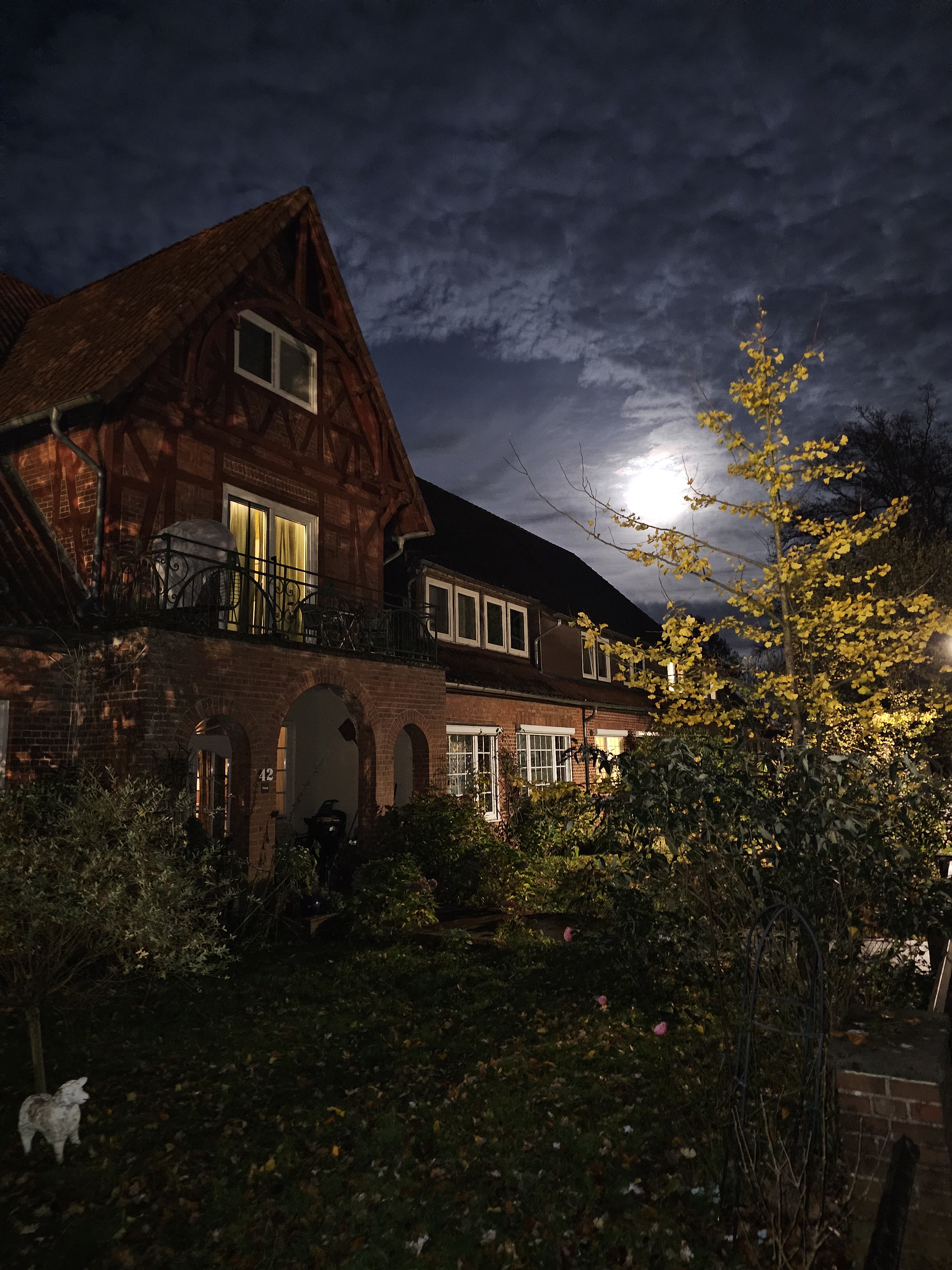 Stimmungsvolle Pension Auetal am Abend